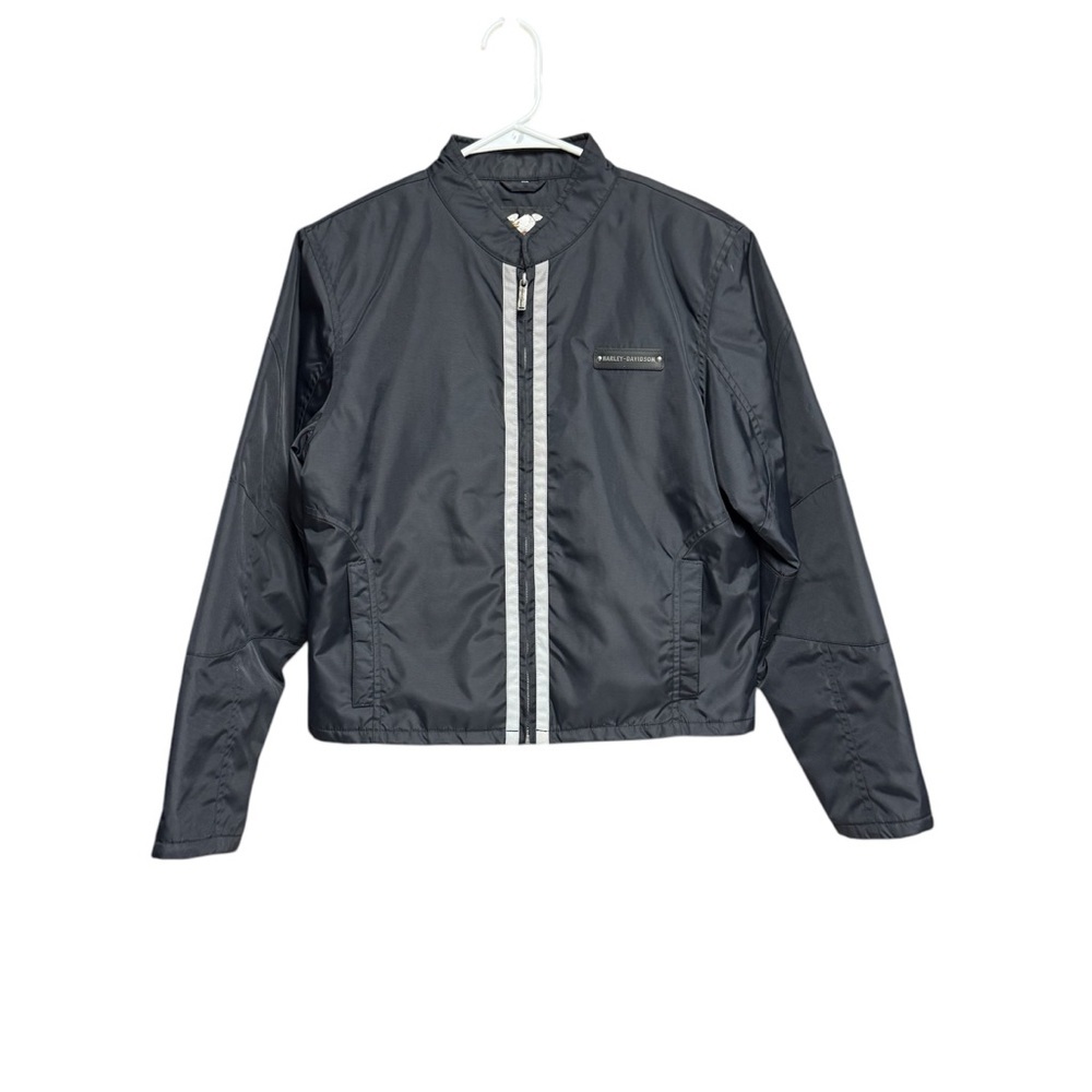 Harley Davidson XS Black Jacket with Quilted Lining Zippered sleeves